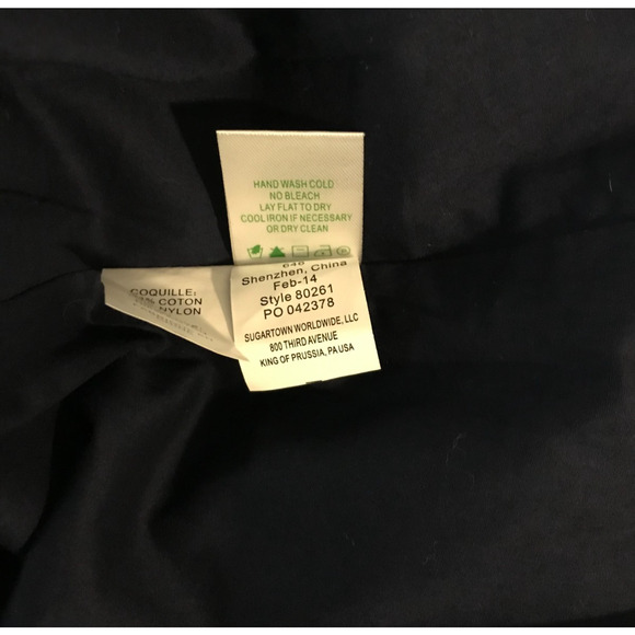 Lilly Pulitzer Karina Navy Blue Eyelet Overlay Mini Dress - Size 4 - Picture 10 of 10